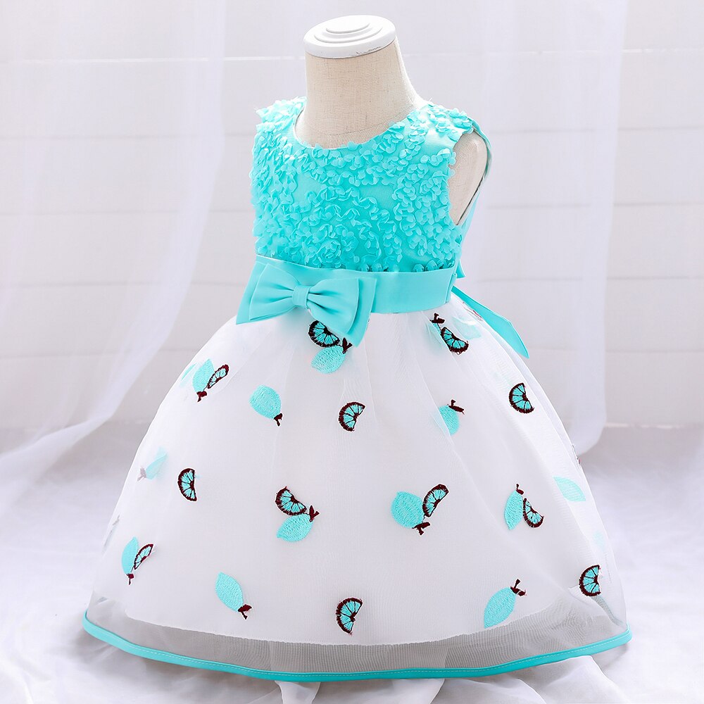 Bloem Kinderen Trouwjurk Voor Pasgeborenen Bruidsmeisje 1 Jaar Baby Meisje Verjaardag Jurk Meisjes Kleding Peuter Meisje Outfits