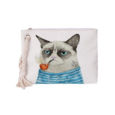 Crowdale Small Teen Girls School handbags for Women Thick rope printing hangbag novelty cats printing handbags 26cm*19cm: S-sn172