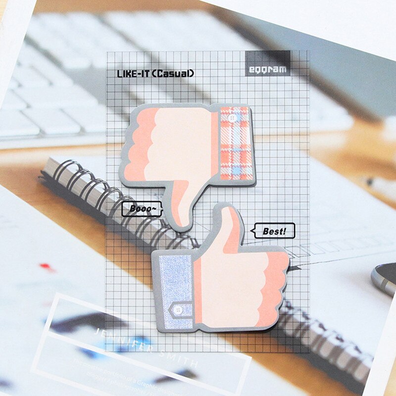 4 stuks Leuke Thumb Sticky Note Sticker Kawaii Sticky Notes Memo Pad Papier Sticker Decoratie Decal DIY Album Scrapbooking