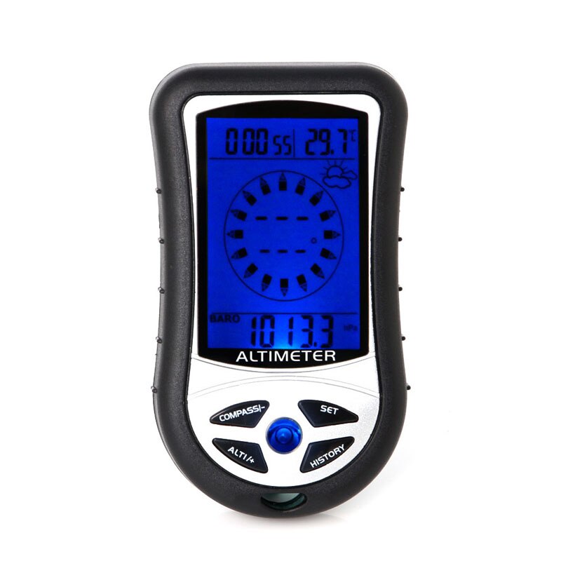 8 in 1 Multifunktions Digital LCD Kompass Höhenmesser Barometer Thermo Temperatur Kalender Uhr S27