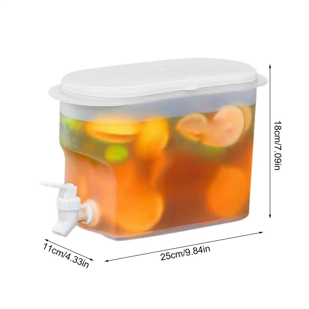 Fridge Drink Dispenser 2.8L Large Capacity Cold Water Kettle with Faucet Iced Beverage Dispenser Refrigerator With faucet: Default Title