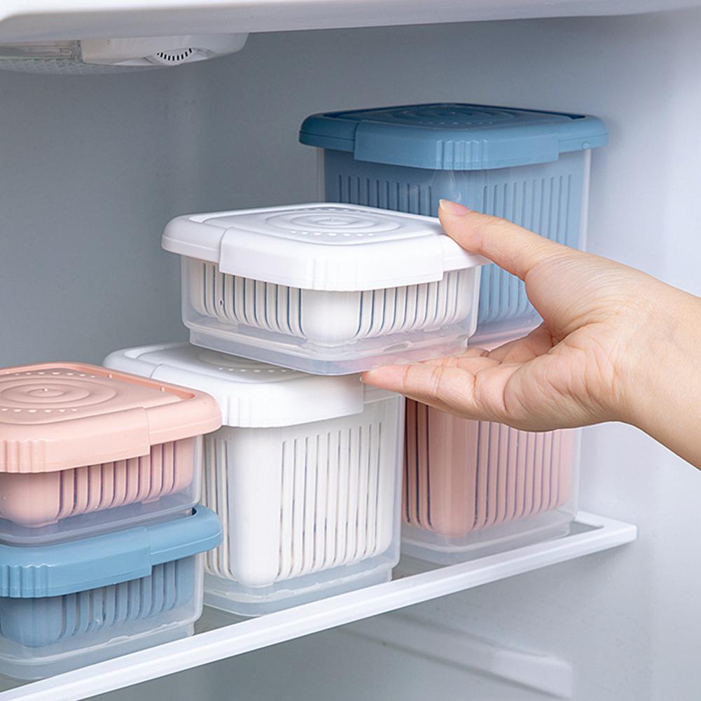 Storage Holder Multi-use Double Layer PP Kitchen Drainage Food Holder for Home Herb Spice Vegetable Fruit Storage Boxes