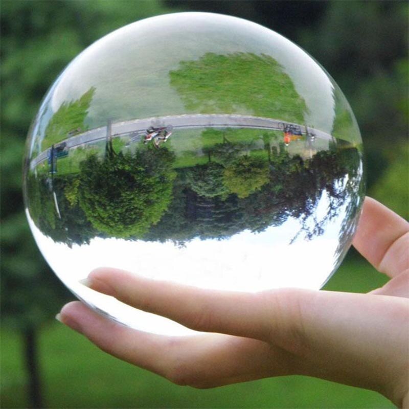 ZK30-bola de cristal grande y transparente, foto arcoíris de la suerte, bola de cristal Artificial, bola mágica, bolas decorativas,