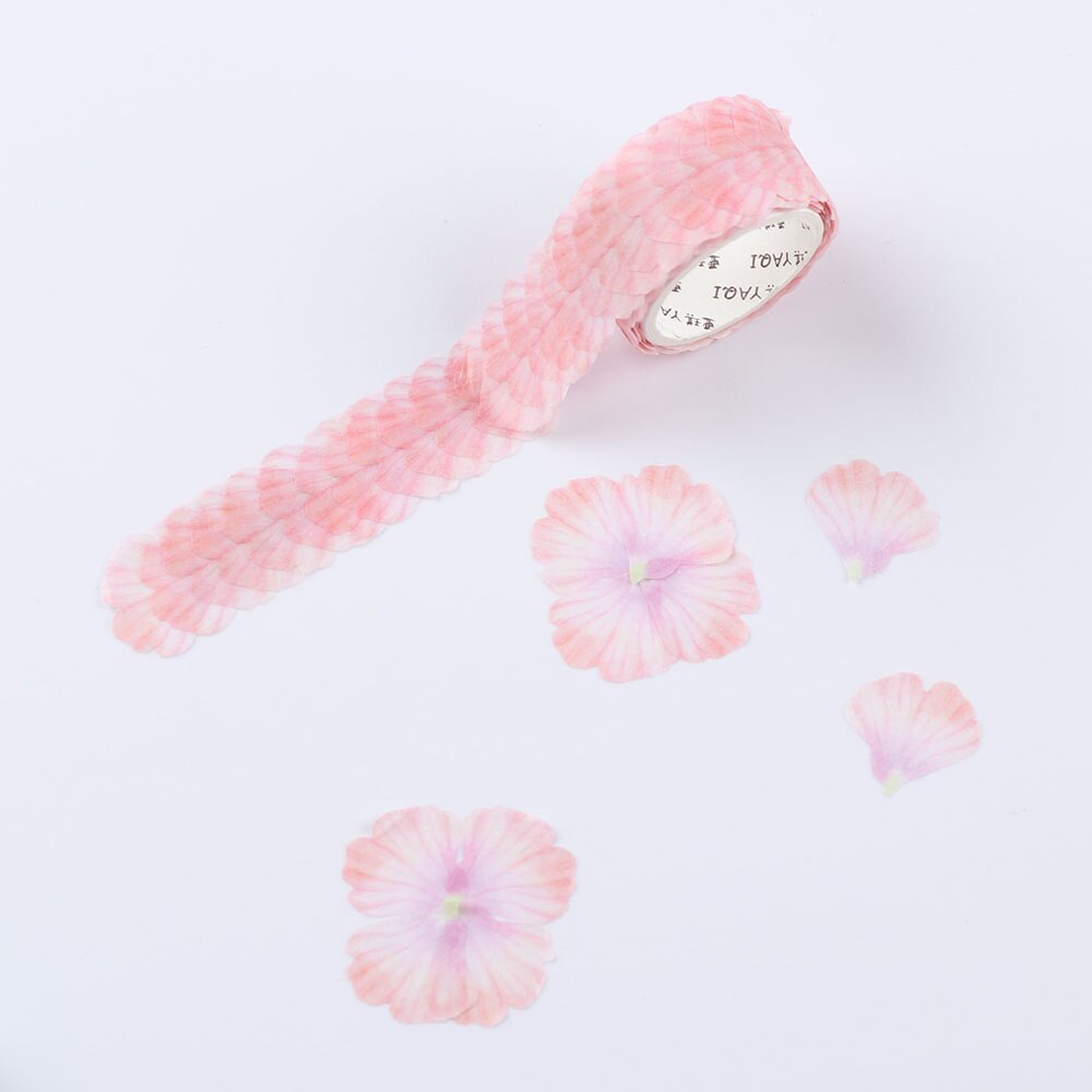 200PCS/Roll Flower Petals Washi Tape Decorative Masking Tape Fragrance Sakura Washi Tape Scrapbooking Diary Paper Stickers: 07