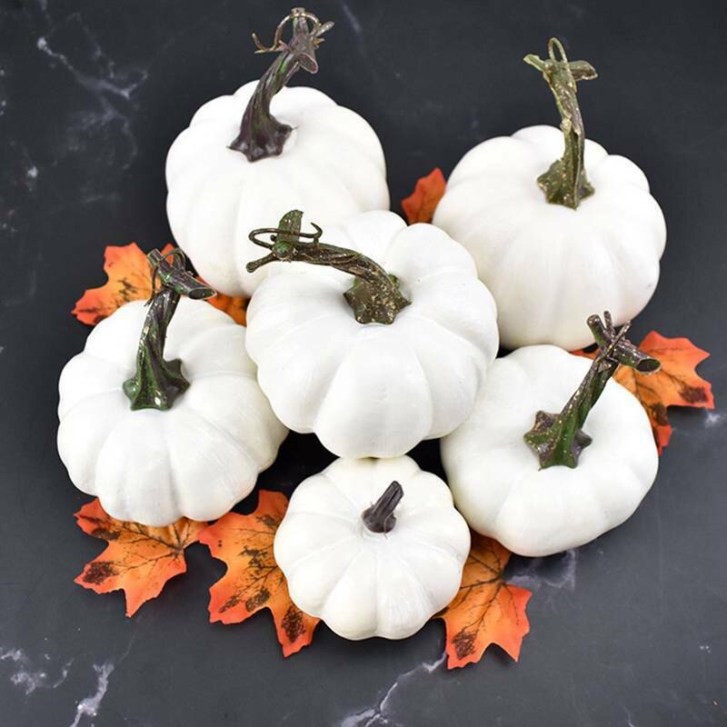 12pcs/set Halloween Artificial Mini Foam Pumpkin Simulation Props Party Decor Simulation Pumpkin Model Halloween DIY Craft