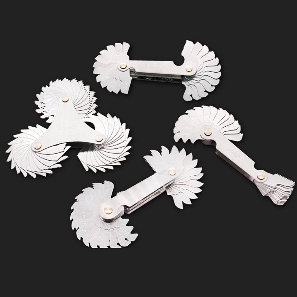 55/60 Degree Metric Inch Thread Gauge Gear Tooth Screw Pitch Gauges Measuring Carbon Steel Center Measurement Lathe tool