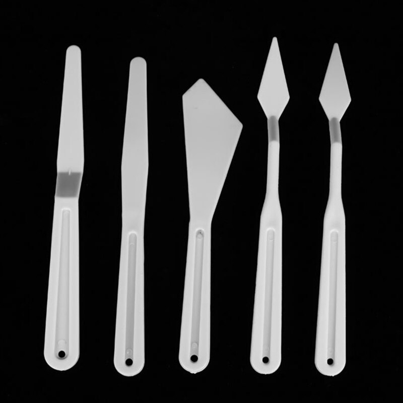 24 Pcs 6 Styles Oil Painting Knife Set Plastic Oil Painting Shovels Oil Painting Scrapers Art Painting Supplies