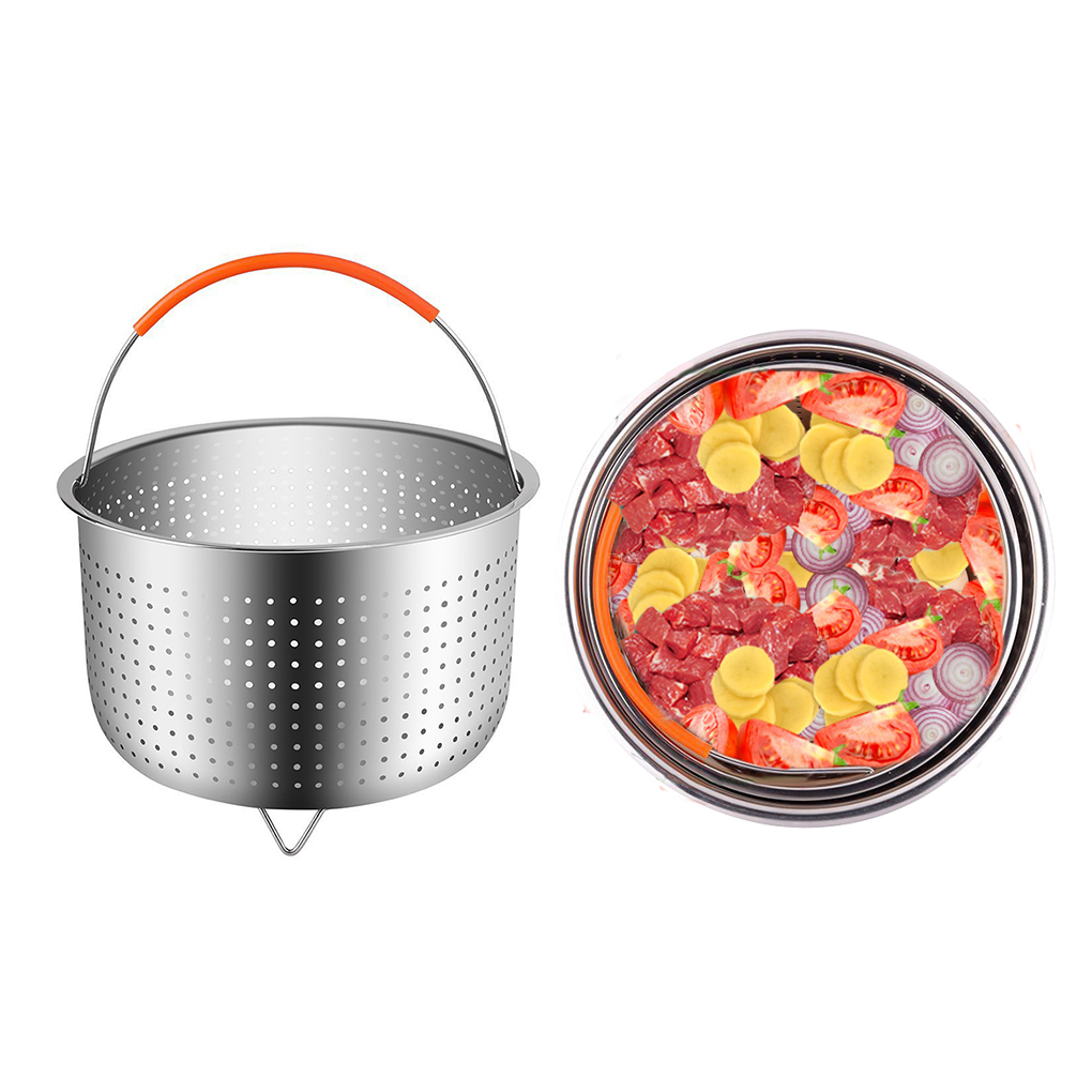 Steamer Basket Stainless Steel Instant Pot Steaming Meat Vegetables Fruits Eggs Strainer Insert