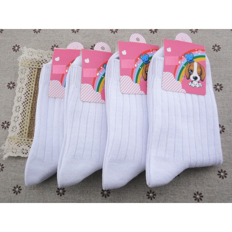 Children Socks cotton kids baby sock 3-20 year boys girls Teenagers unisex 5pair/lot students white