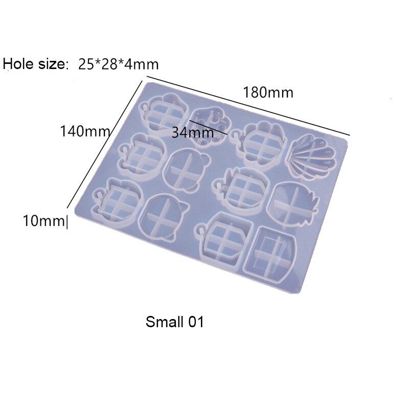 Diy uv-harsmal sleutelhanger sieradenmal sleutelkop sleutelhoes sieradenmal sieradenaccessoires: Kleine 01 mal