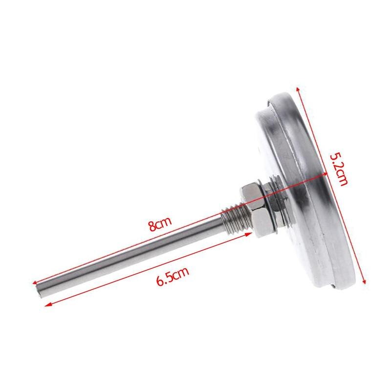 Portable 0-300 Celsius Stainless Steel Gauge Thermometer Bimetal Thermometer BBQ Barbecue Temperature BBQ