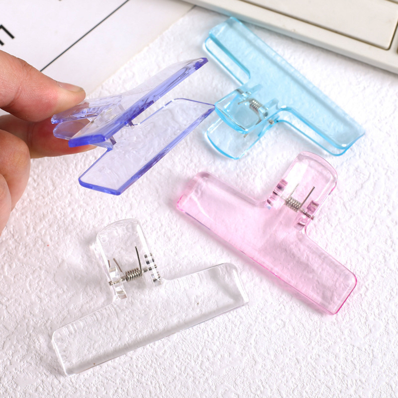 Clips de carpeta transparentes Ins, Clips de papel Kawaii, documentos de archivo, Clips para billetes, marcapáginas, soporte de página de índice, suministros de encuadernación de oficina