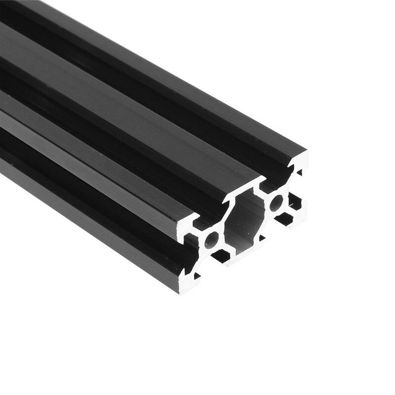 1Pc V-Slot 2040 Zwart Geanodiseerd Aluminium Profiel Eu Standaard Extrusie 200-500Mm Lineaire Rail Voor cnc 3D Printer Houtbewerking