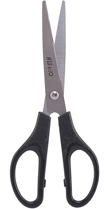 6.5 Inch 7inch 8inch Stainless Steel Curved Edge Scissors Office Scissors Sharp Edge Office Helper Scissors Stationery: 6.5 inch black