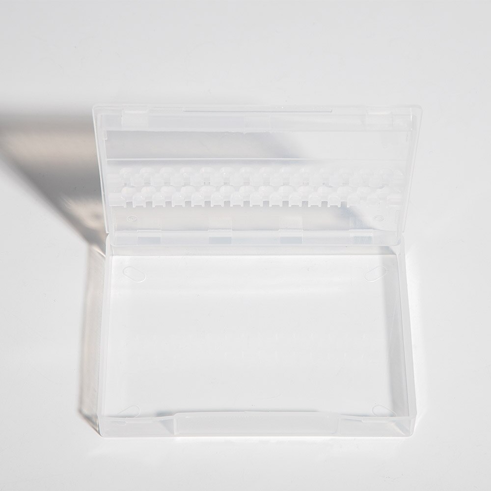 20 slidser klar plast neglebor opbevaringsboks til negle bor bits fil holder stand vitrine arrangør akryl manicure: 14 pladser
