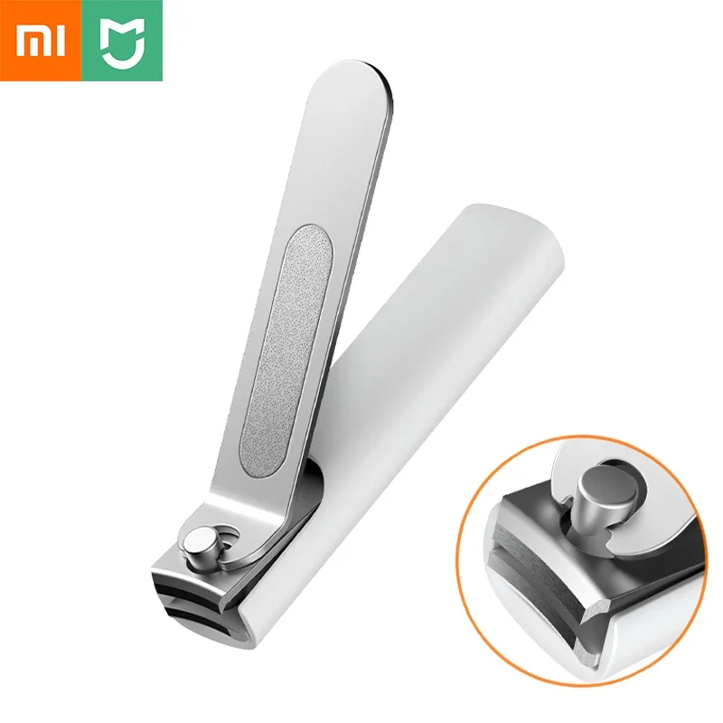 Cortauñas Xiaomi Mijia 402 de acero inoxidable, recortador de cuidado de pedicura, lima de uñas portátil con carcasa de almacenamiento antisalpicaduras: Default Title