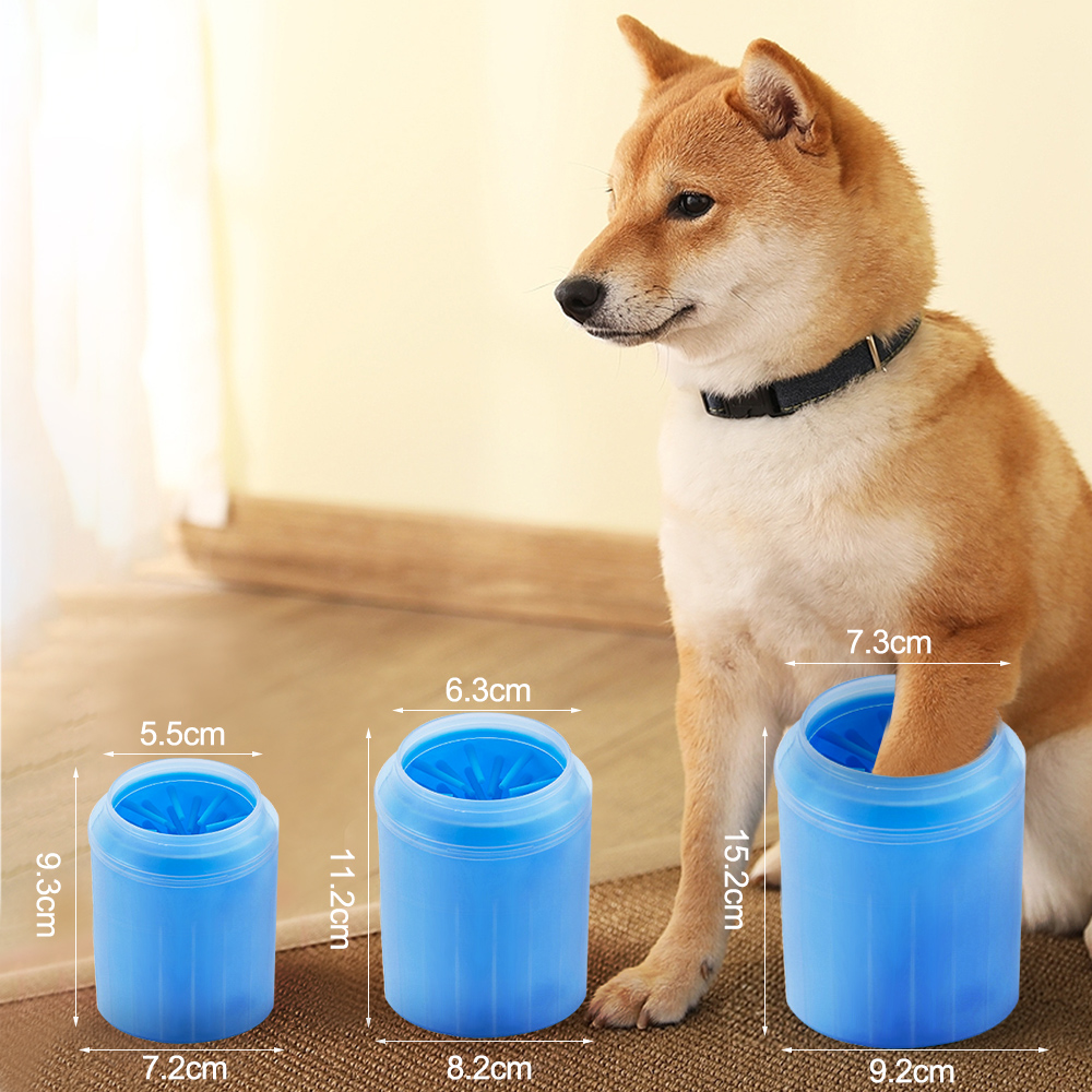 Nettoyeur de pattes pour animaux de compagnie, piston de pattes, tasse de nettoyage des pieds en Silicone souple, brosse de nettoyage des pattes portables pour chats et chiens, fournitures pratiques pour la maison, 3 tailles