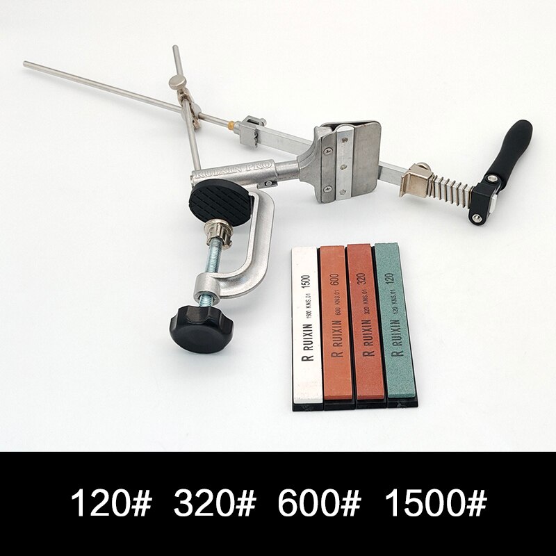ruixin Pro Knife Sharpening System full fixed angle sharpener Diamond Whetstone flip multifunction Sharpener Knife Blade: Set A