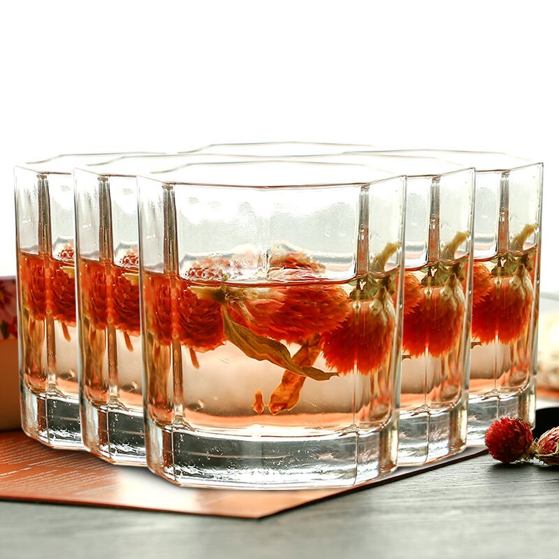 Heat-resistant Glass 6 Household Set Cups Tea Cup Juice Cups Mugs Beer Mugs Glass Juice Cup Wine Glasses Drinking Glasses Glass