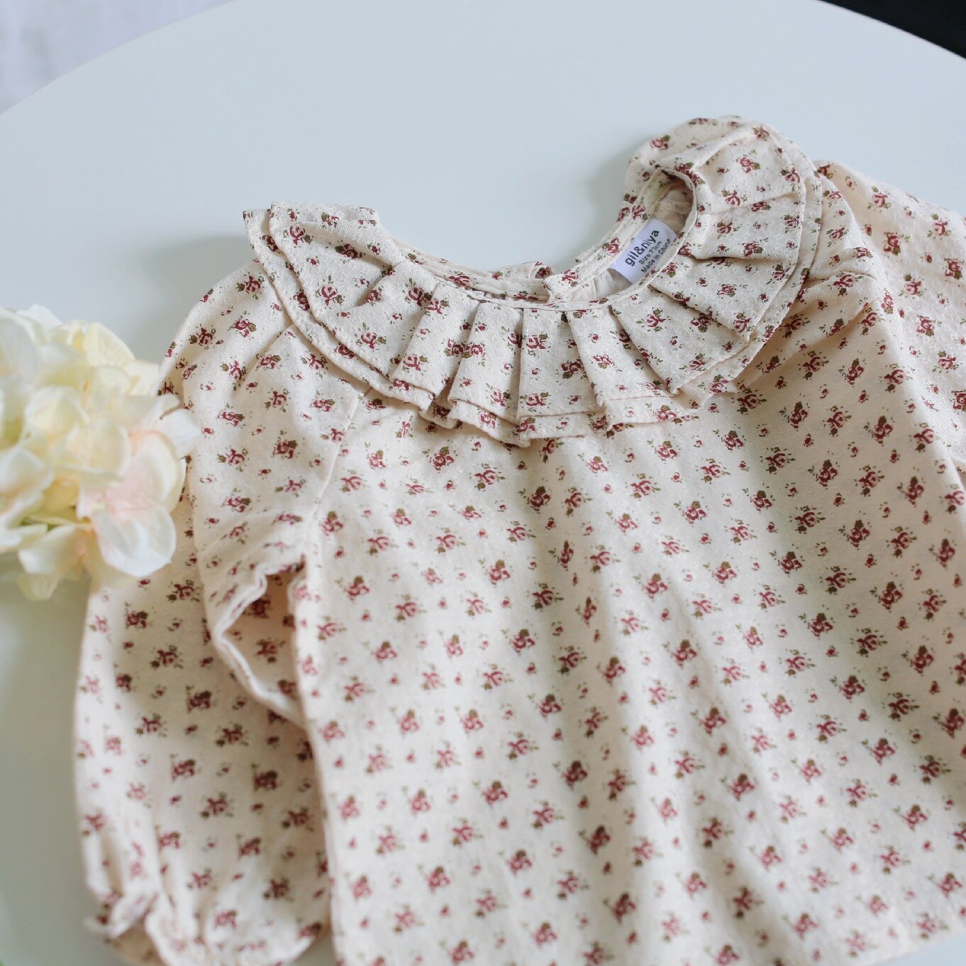 Camisa de manga larga con estampado de flores para niñas y bebés, Tops de manga larga, ropa de otoño , blusa Floral de algodón para niñas, camisetas para niños pequeños