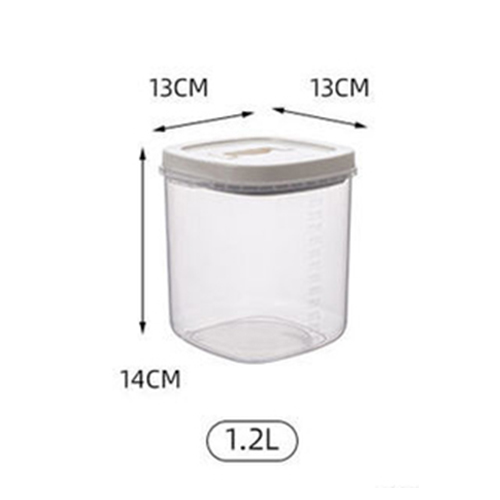 Transparent Rice Bucket Insect-proof Moisture-proof Sealed Flour Storage Containers Kitchen Grains Pet Dog Food Storage Box: 1.2L