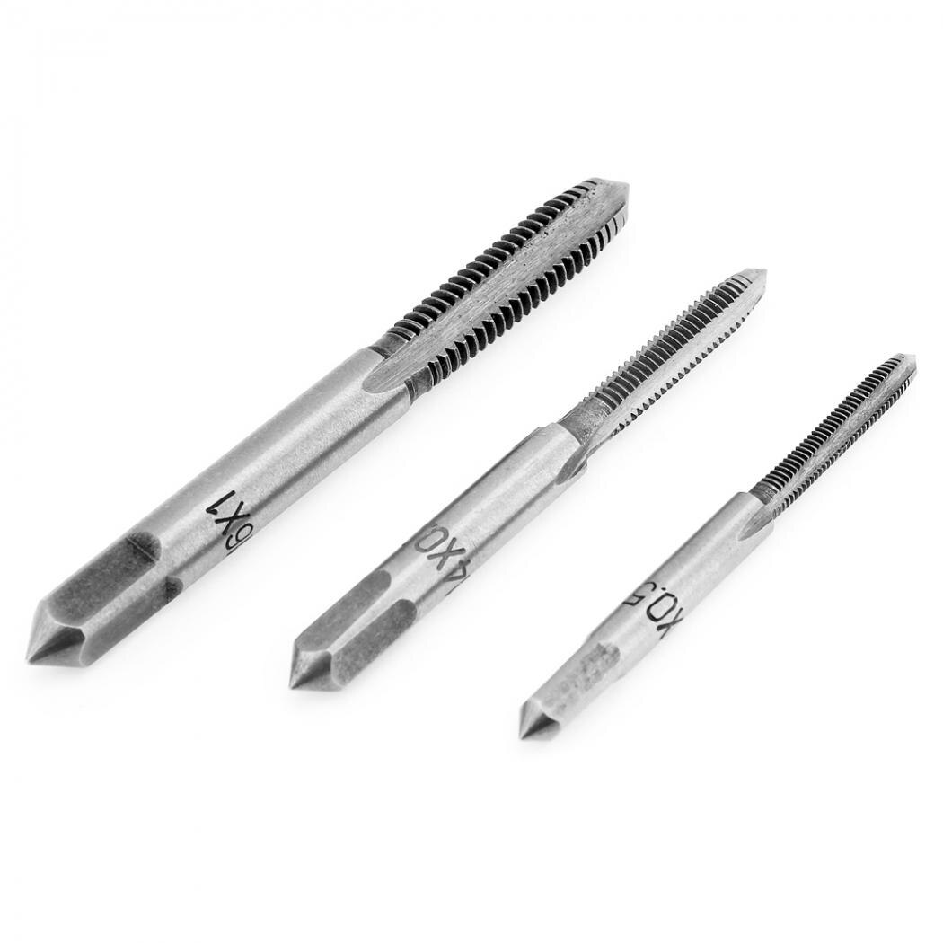 12Pcs Hand Screw Tap Draad Metric Pluggen Kranen Set M3 M4 M6 M8 M10 M12 Draad Hulpmiddel Metric Plug tap Set Rechte Fluit Boor Set