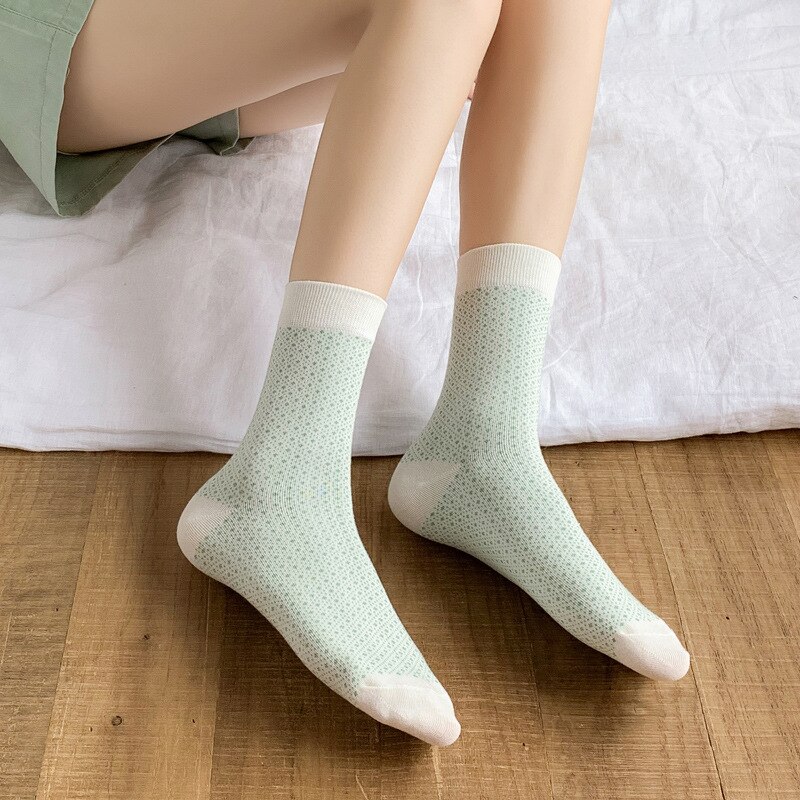 Jeseca plaid #39 damestrømper college style japansk kawaii søde lange sokker til kvinder harajuku vintage streetwear