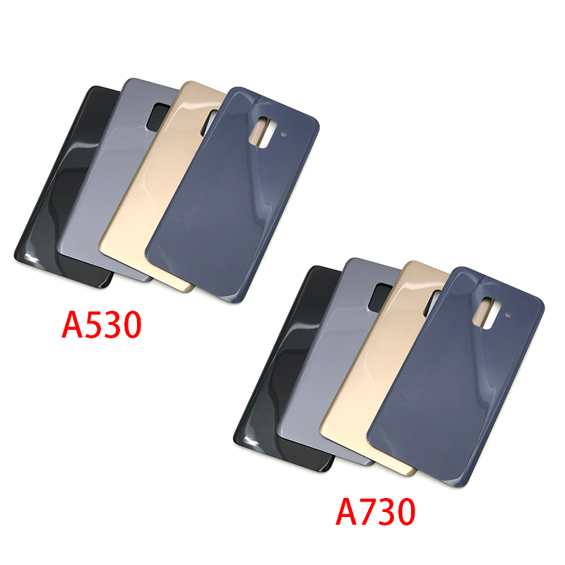 Back Glass Rear Cover Voor Samsung Galaxy A8 Plus A8 + A9 A920F A730F A530F Batterij Deur Behuizing Batterij back Cover