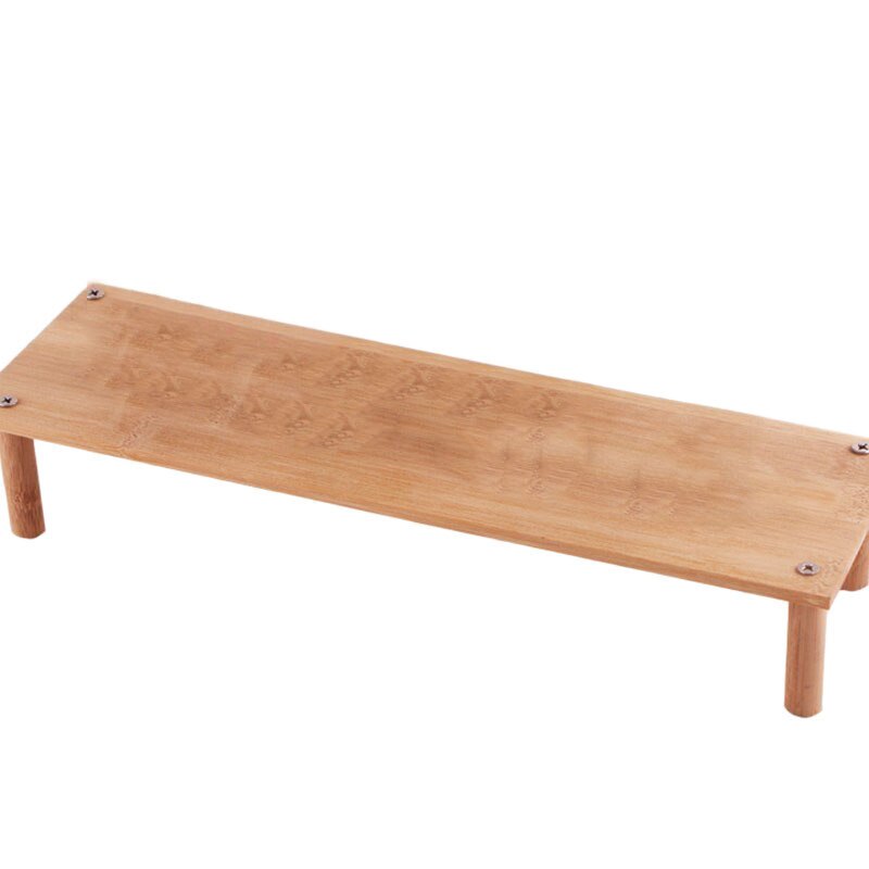 Model Display Rack Bamboo Trapezoidal Small Shelf Desktop Storage Display Rack