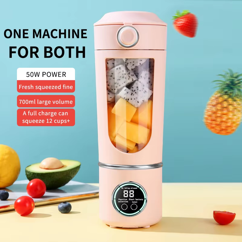 Yeni Taşınabilir Meyve Suyu Yapıcı Shake ve Smoothie'ler için Blender 700 ML Dayanıklı Paslanmaz Sıkacakları Çelik Bıçaklar Blender Smoothie Taşınabilir