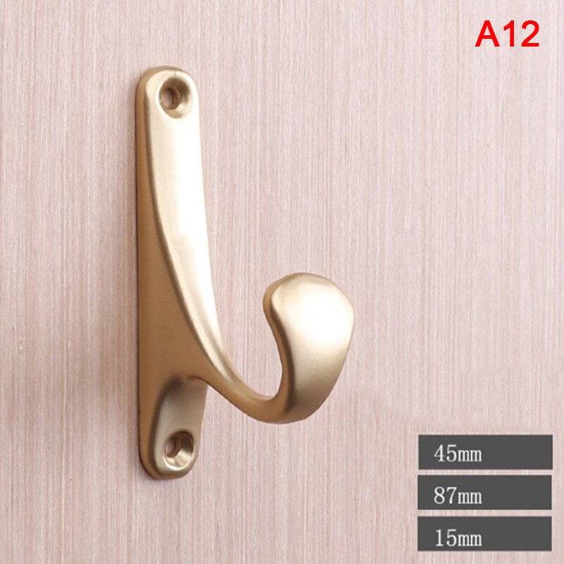 1pc Heavy Duty Coat Hooks Wall Mounted For Hat Hardware Dual Prong Retro Coat Hanger Black White Color: ZLHG064-A12