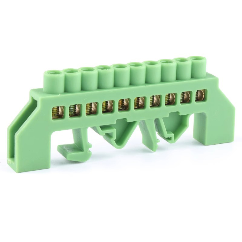 Zero line grounding bar 6 X9 bridge type guide rail distribution box Zero line grounding bar 6X9 parallel wiring terminal ground