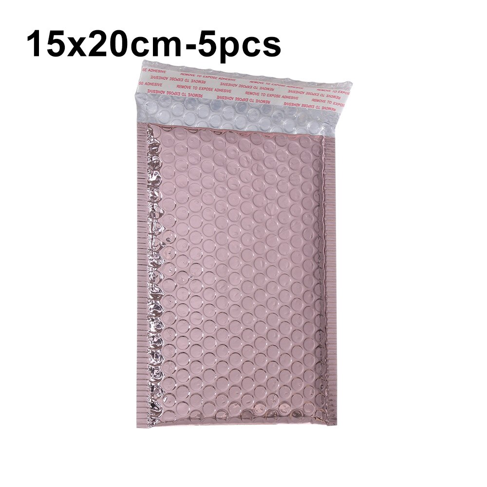 5 Pcs 4 Kleuren Bubble Envelop Foam Folie Mailing Tas Waterdicht Schokbestendig Bubble Mailer Enveloppen Voor Verpakking: 15x20cm