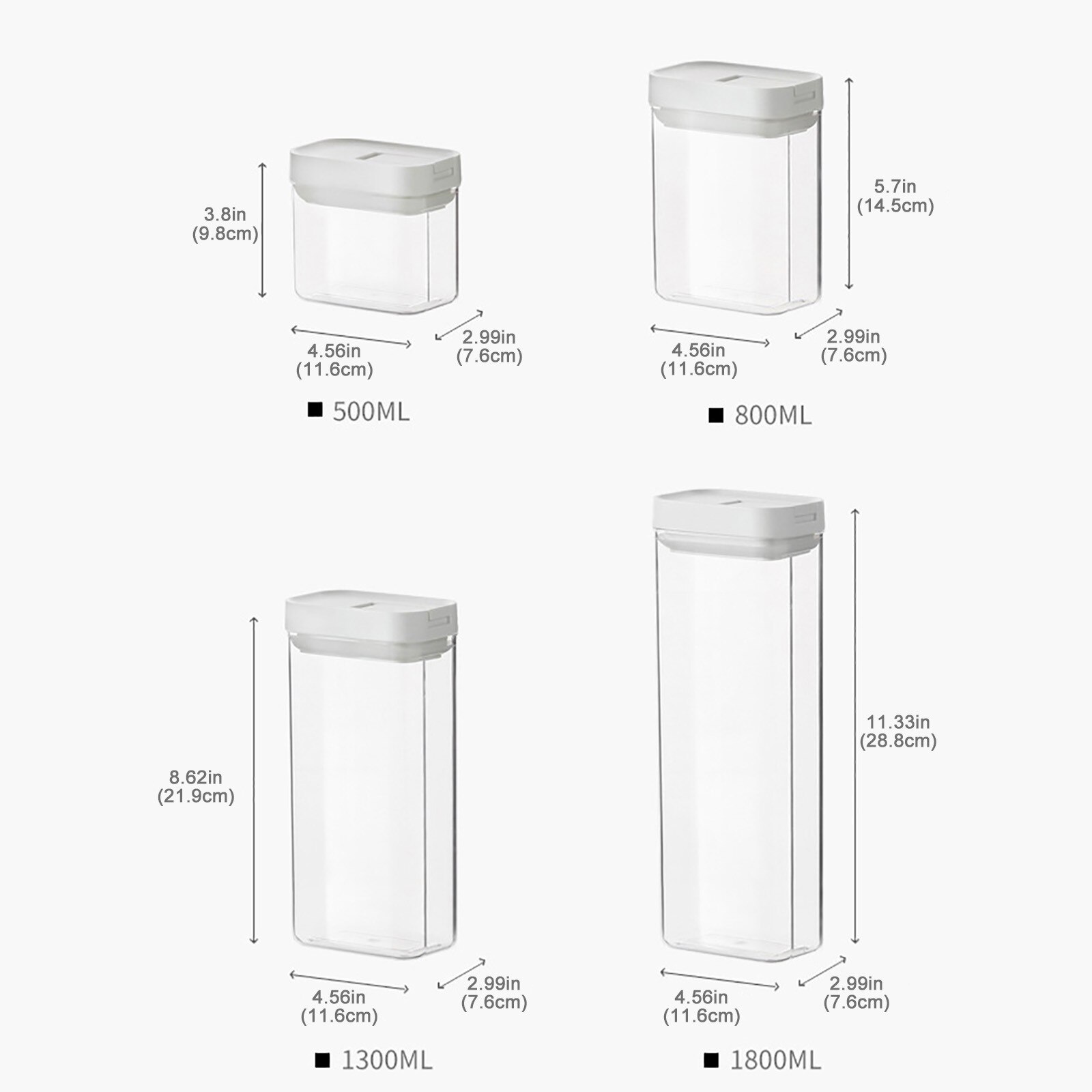 Snack Storage Buckets Sealed Moisture-proof Containers Sealed Cans Torage Box Sealed Moisture-proof Storage Tank Organizer