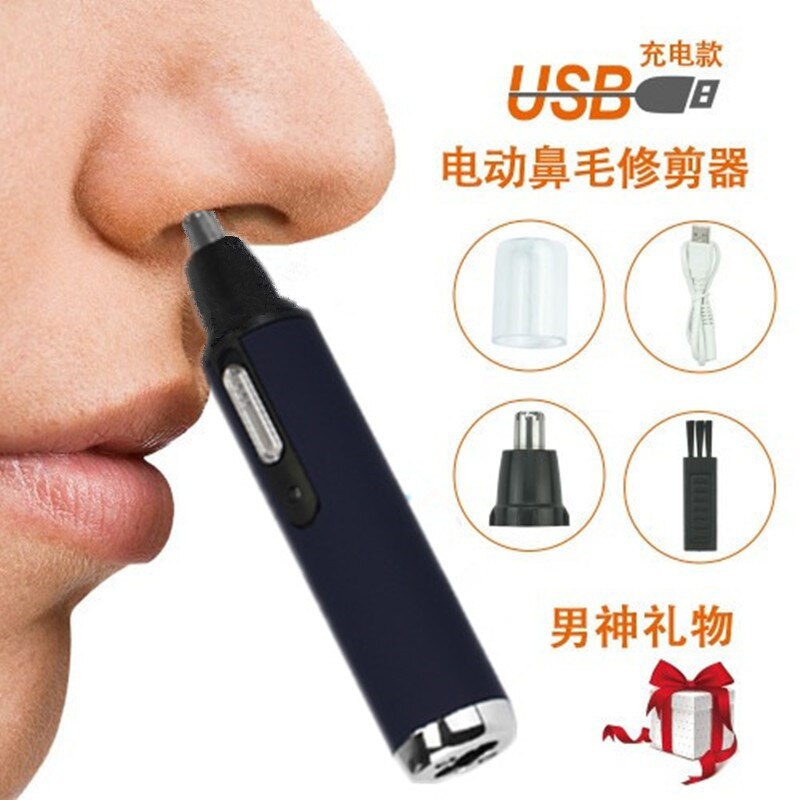 Factory direct electric nose hair trimmer nose hair shaver eyebrow shaving nose hair shaver nose hair scissors: Orange