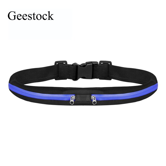 Geestock hardloop heuptas heuptas dames sport heuptas heren waterafstotend heuptasje deelbare heuptas jogging telefoonhoesje: Blauw