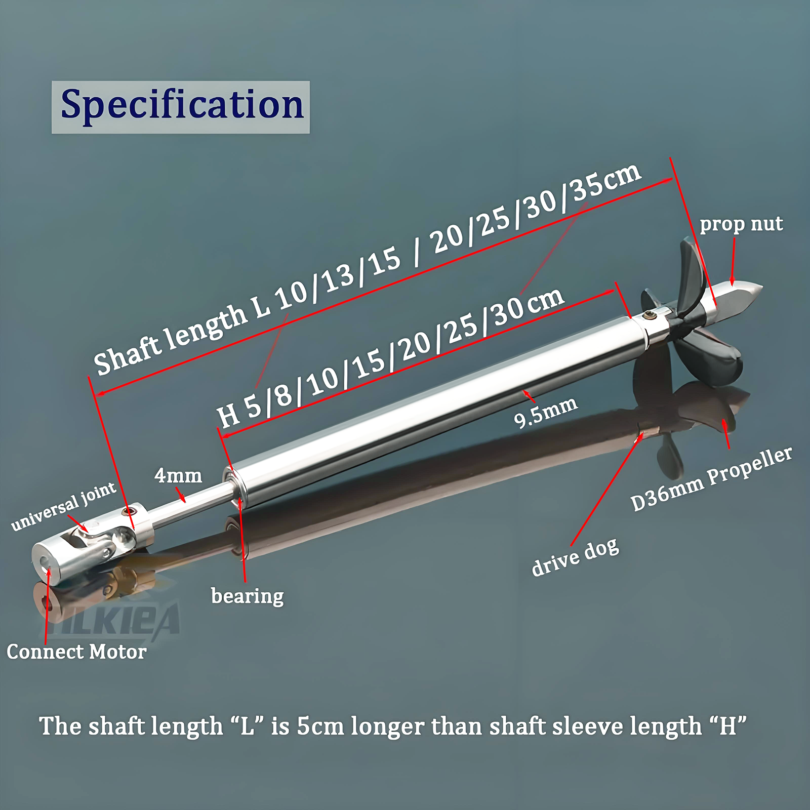 Stainless Steel 4mm Boat Shaft Drive Shaft +Cardan Joint+3 Blades Propeller +Stainless Steel Shaft Sleeve+ Prop Nut For Rc Boat