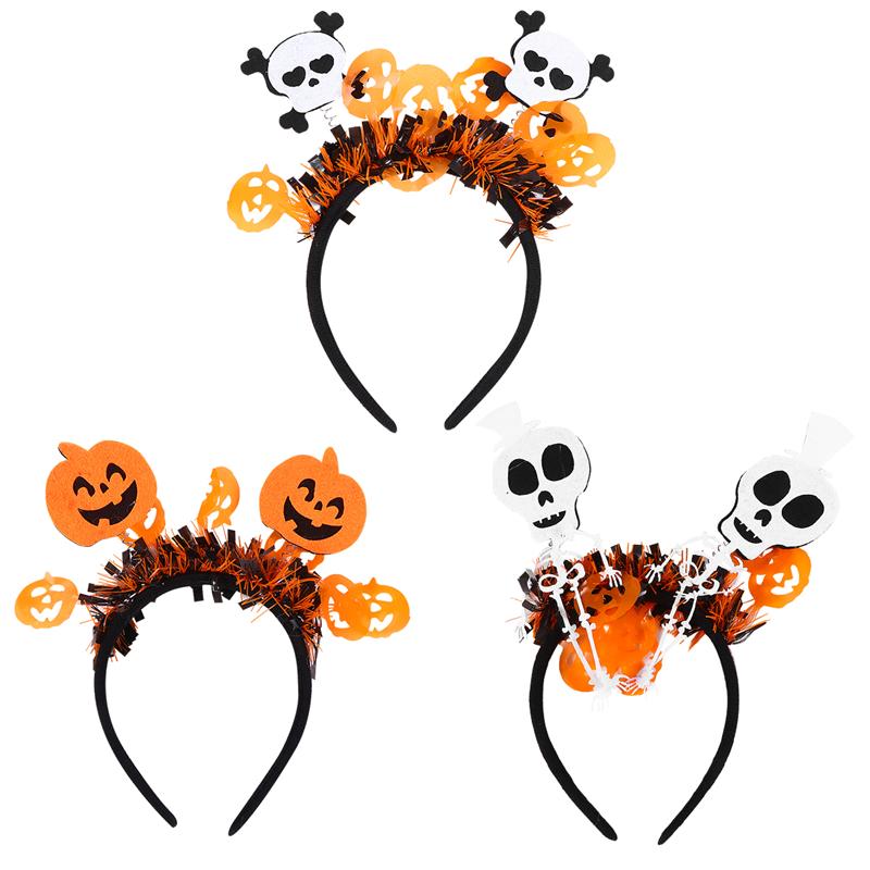 3Pcs Chic Creatieve Ghost Hoofdband Halloween Pompoen Haarband Voor Partijen