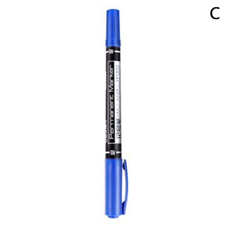 Twin Tip Permanent Markers, Fine Point, ( Black, Blue, Ink, 0.5mm-1mm ) Office Red Stationery Supplies Highlighter U3O9: Black