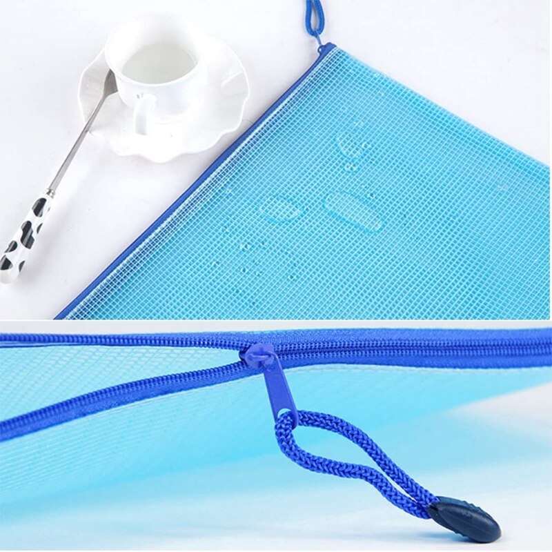 Small Zipper Envelope Document Storage Bag Bag Invoice Clip Storage Box for Budget, Check, Pencil, 30 Count