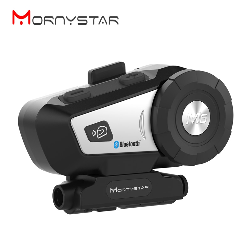 Oreillette Bluetooth M6 Plus pour moto, appareil de communication pour casque, Intercom BT sans fil