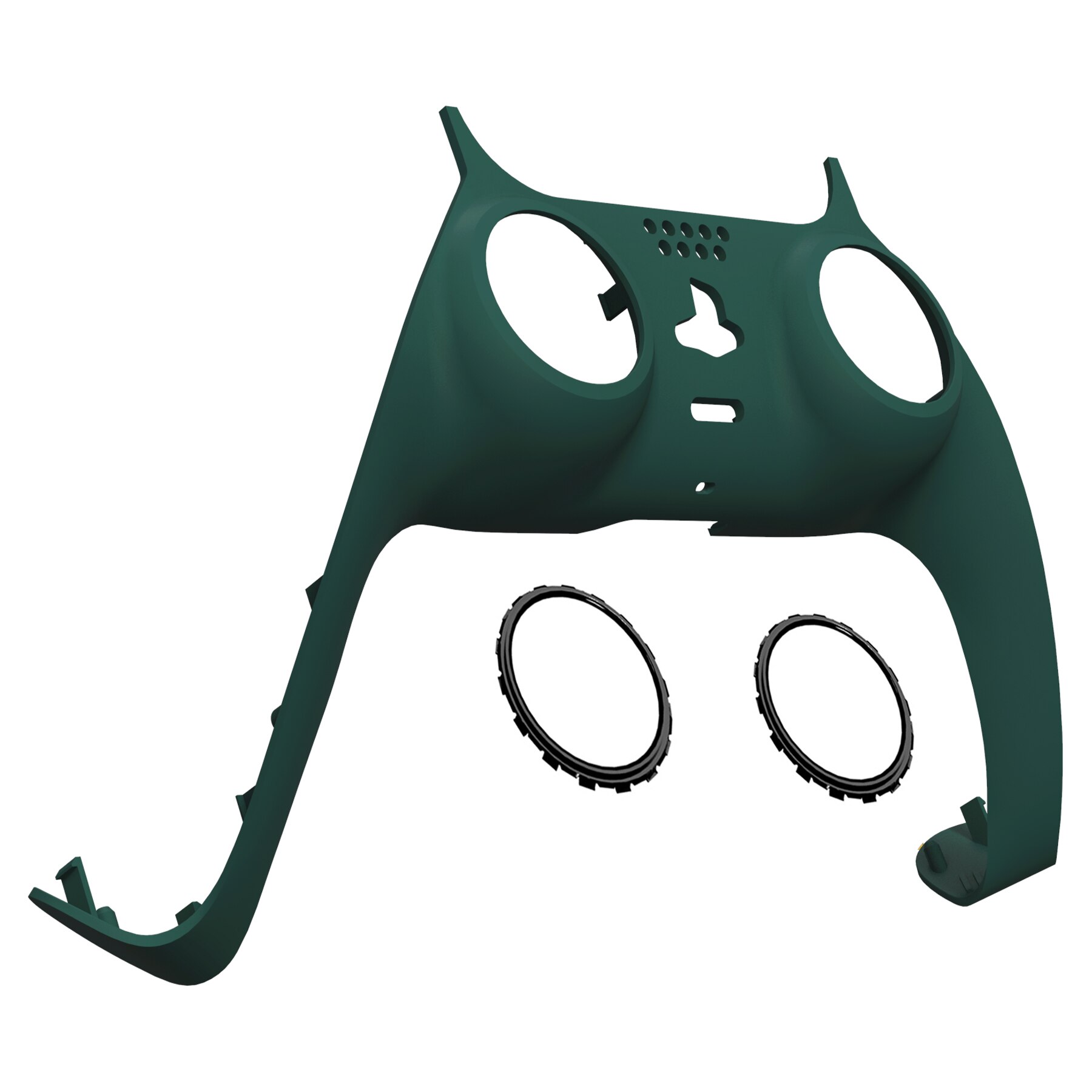 Plaques décoratives de remplacement pour manette PS5 extreme Soft Touch, bricolage, coque de garniture personnalisée avec anneaux d'accent: Racing Green