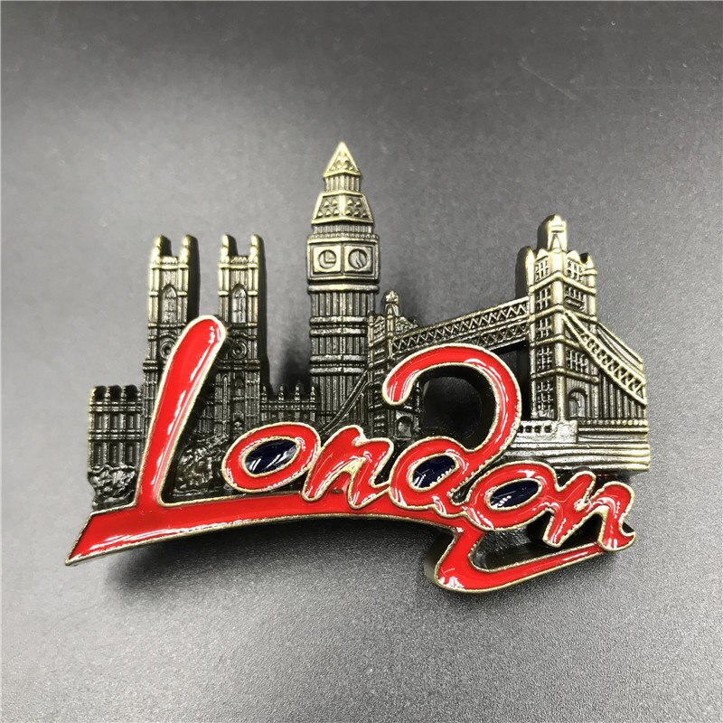Imanes de nevera 3d de Metal, frigorífico pegado, águila americana, Jerusalén, Israel, Londres, autobús, nueva york, París, recuerdos, decoración del hogar