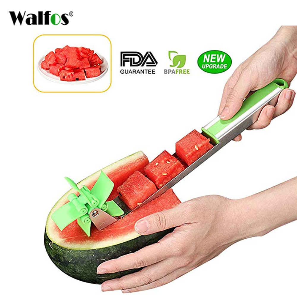 Walfos Watermeloen Cutter Multi Meloen Snijmachine Snijmachine Rvs Windmolen Fruit Huishouden Artefact Keuken Tool