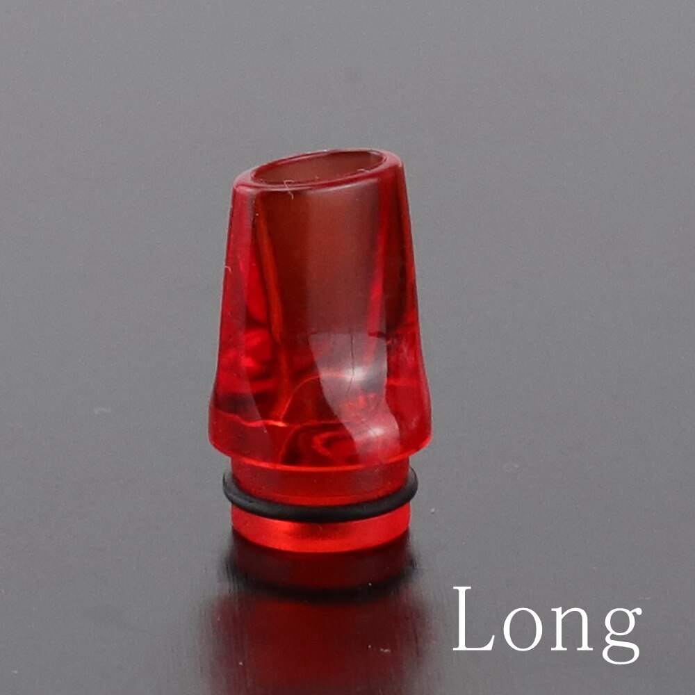 Flat Acrylic Plastic MTL 510 810 Drip Tip MouthPiece DripTip 810 For Atomizer RTA RBA RDA 8 Color: Red Long