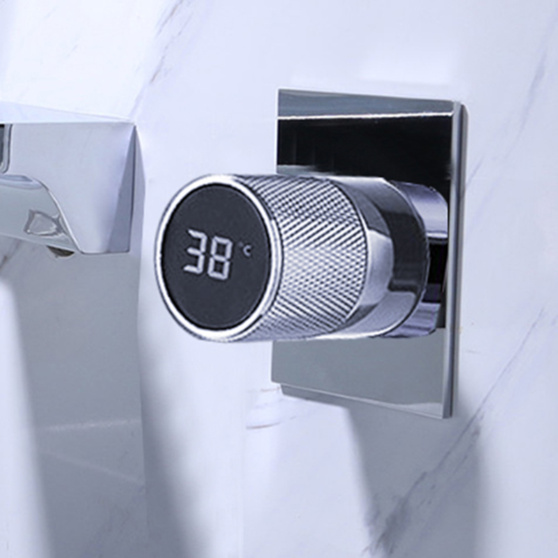 Becola Massief Messing Gepolijst Chroom Of Zwart Enkelvoudige Handgreep 1-3 Weg Wandmontage Badkamer Douche Mixer Regelklep: WHITE