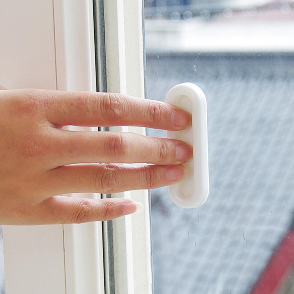 16pcs Paste Open Sliding Door Handles for Interior Doors Glass Window Cabinet Drawer Wardrobe Self-adhesive Handle