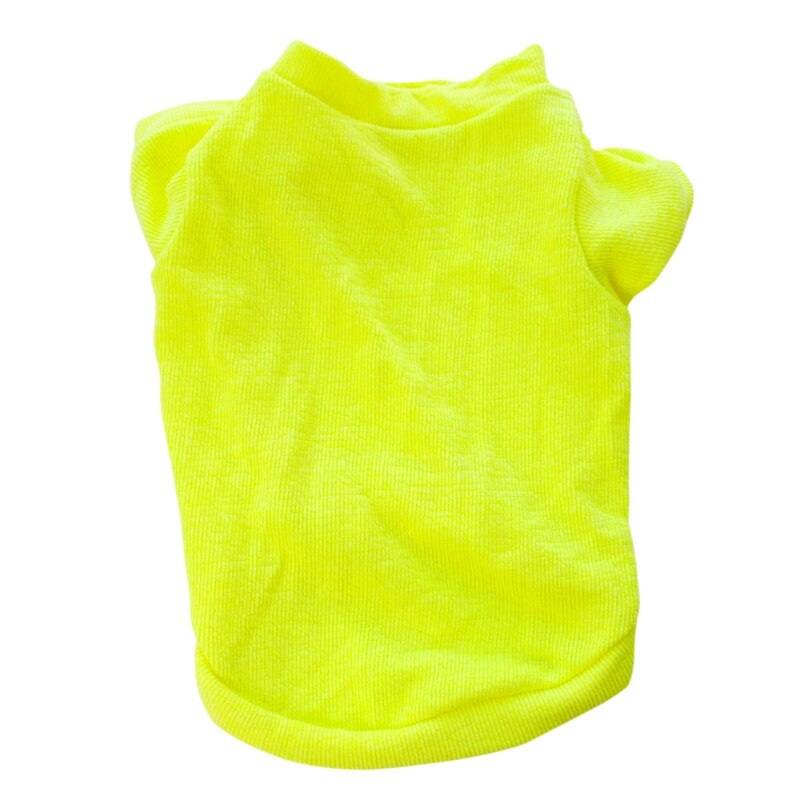 T-Shirt pour animal de compagnie, T-Shirt pour petit chiot, Chihuahua, chiot, chat, Teddy, vêtement de printemps: Yellow / S