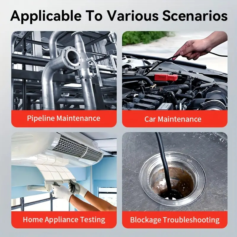 Endoscope vidéo industriel à tuyauterie rotative, avec caméra d'inspection d'articulation 360, pour Smartphone et voiture, 1080p