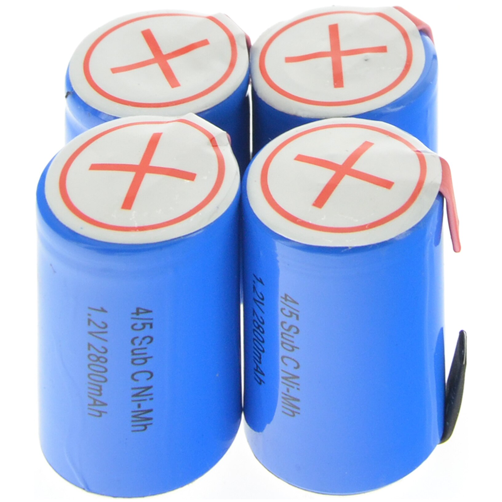 2/4/8/12/16/20pcs 4/5 SubC Sub C 2800mAh 1.2V Ni-Mh Rechargeable Battery Blue Cell with Tab